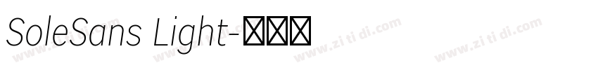 SoleSans Light字体转换